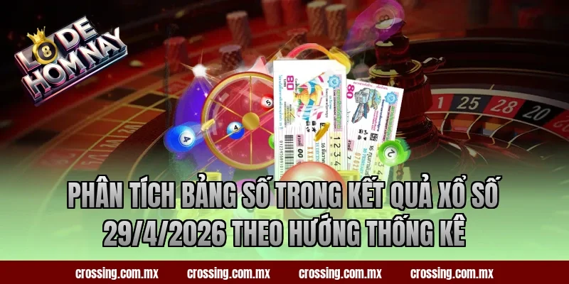 Phân tích bảng số trong kết quả xổ số 29/4/2026 theo hướng thống kê